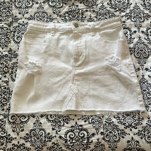 White Hollister jean skirt